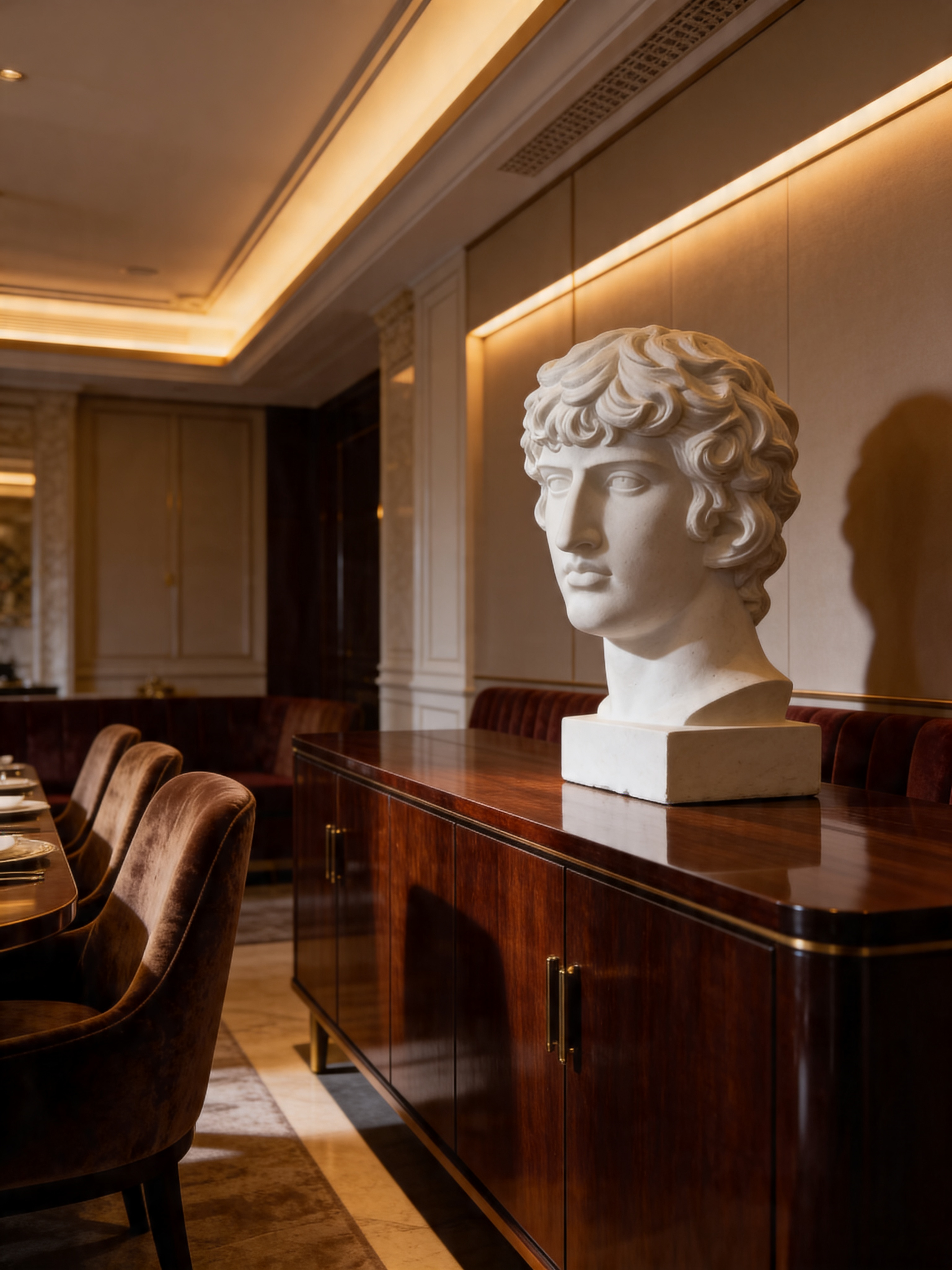 Antinous Bust Sculpture – Classical Greek Plaster Head