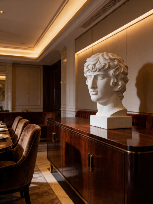 Antinous Bust Sculpture – Classical Greek Plaster Head