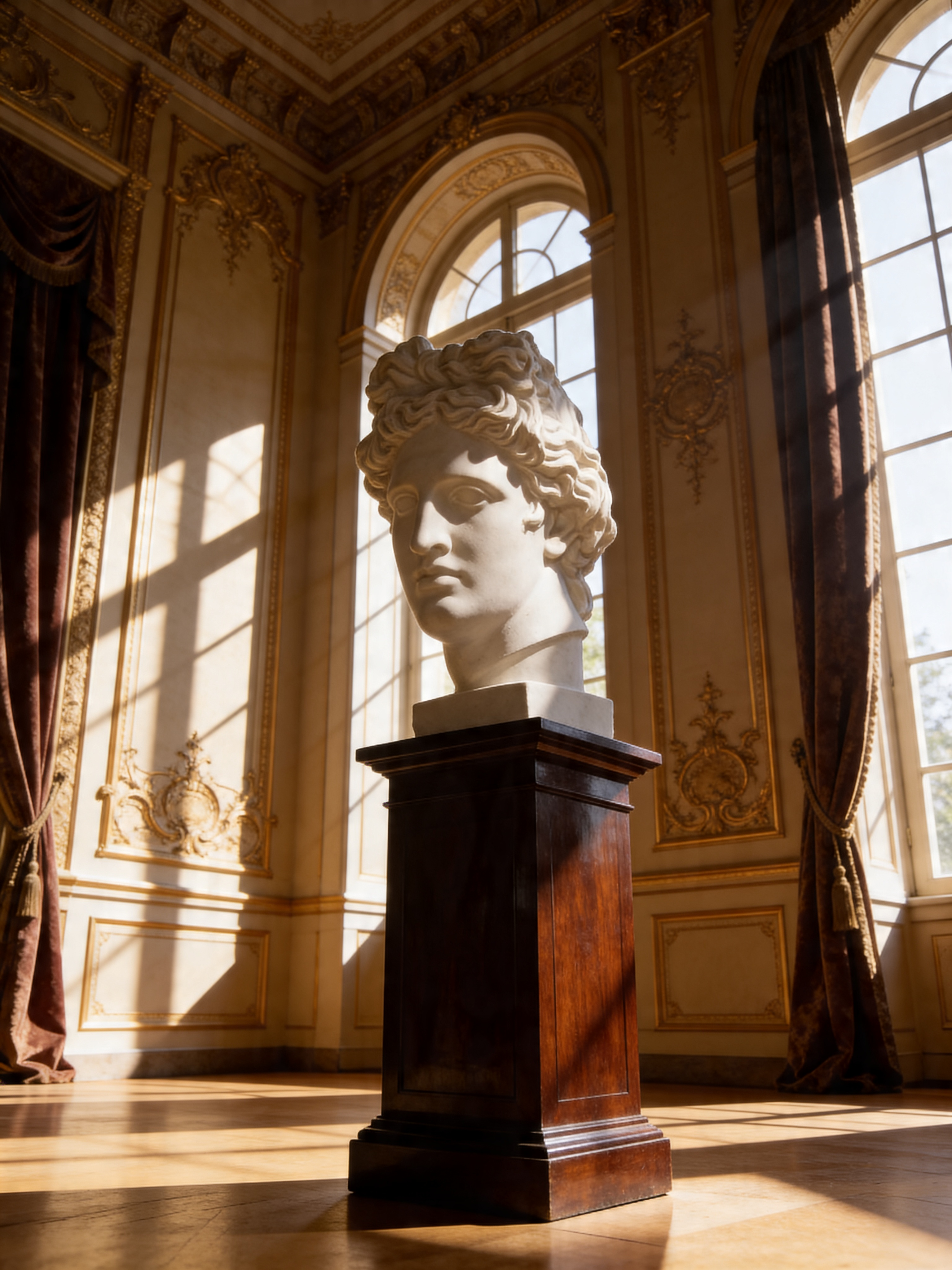 Apollo Plaster Bust for Drawing – Classical Sculpture Decor for Interiors & Artists