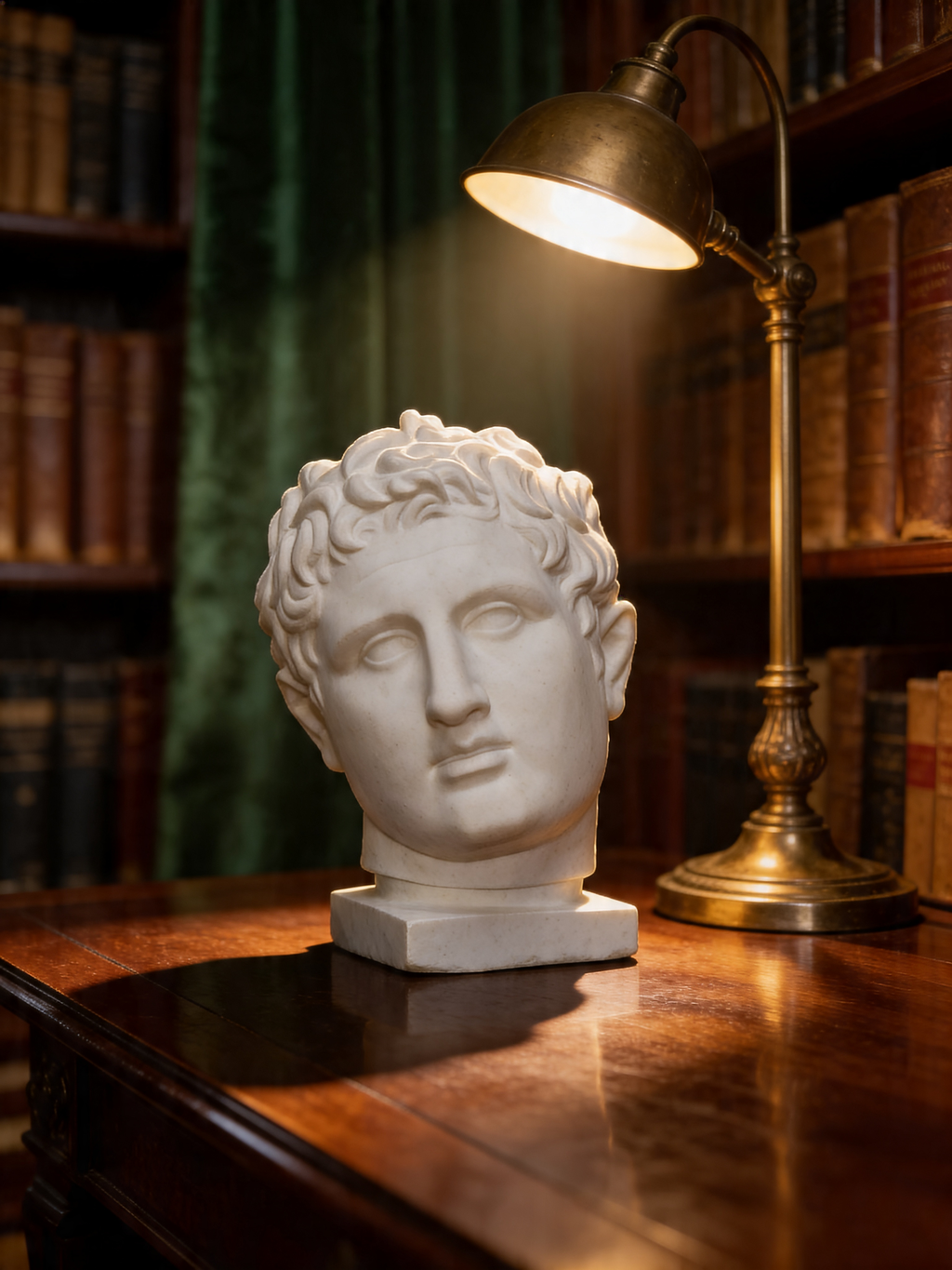 Apoxyomenos Plaster Bust Sculpture – Classical Greek Athletic Statue for Interiors & Artists